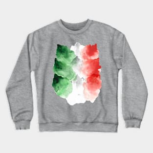 Watercolor Italy Flag Crewneck Sweatshirt